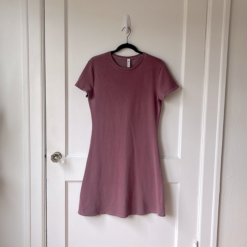 American Apparel Mauve French Terry Tee Shirt Dress